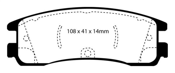 EBC 08-09 Buick Allure (Canada) 5.3 Redstuff Rear Brake Pads Hot on Sale