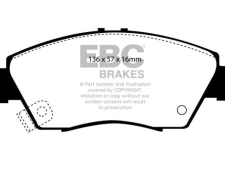 EBC 12 Acura ILX 1.5 Hybrid Greenstuff Front Brake Pads Online Hot Sale