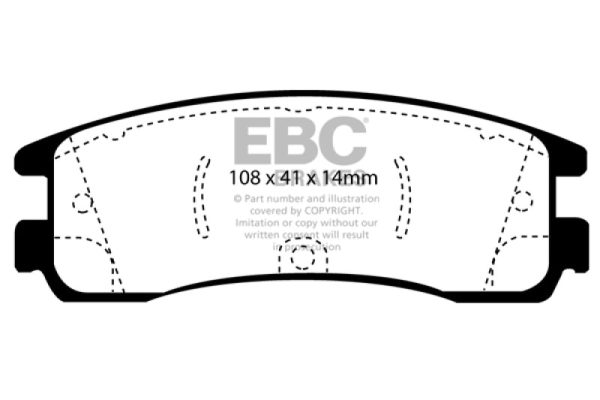 EBC 08-09 Buick Allure (Canada) 5.3 Redstuff Rear Brake Pads Hot on Sale