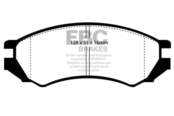 EBC 91-93 Nissan NX 2.0 (ABS) Greenstuff Front Brake Pads Hot on Sale